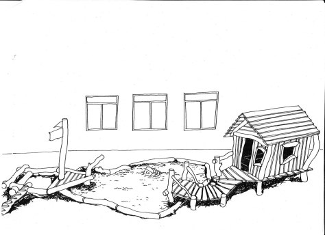 Fischerhütte mit kleinem Boot